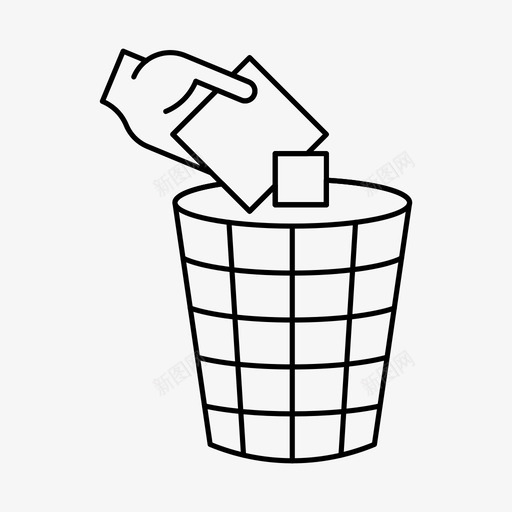 垃圾桶删除灰尘图标svg_新图网 https://ixintu.com 乐趣 删除 回收 垃圾 垃圾桶 浪费 灰尘