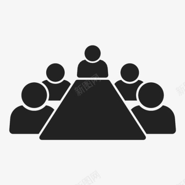 会议办公室会议黑会议图标图标