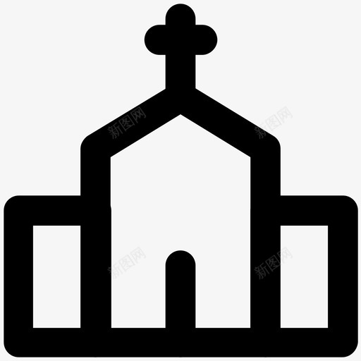教堂礼拜宗教场所图标svg_新图网 https://ixintu.com 基督教 基督教建筑 宗教场所 宗教建筑 家庭 建筑大胆的线图标 收藏 教堂 礼拜 礼拜堂 祈祷