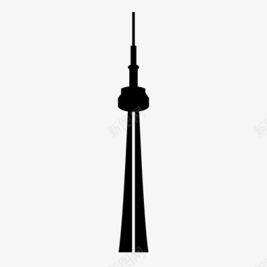 加拿大塔多伦多摩天大楼图标图标