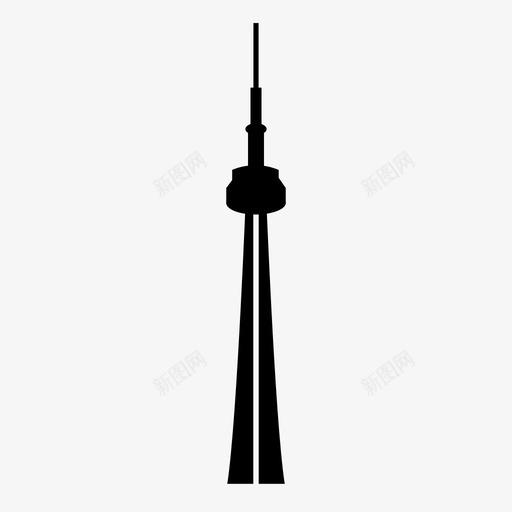 加拿大塔多伦多摩天大楼图标svg_新图网 https://ixintu.com 加拿大 加拿大塔 地点 多伦多 多伦多剪影 展品 建筑 摩天大楼 材料 物品