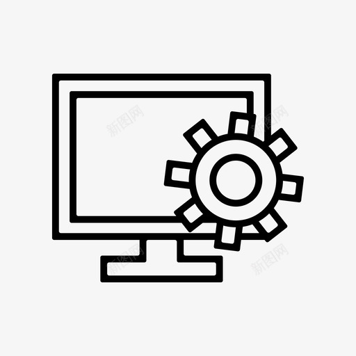 屏幕选项设置笔记本图标svg_新图网 https://ixintu.com 屏幕选项 支架 硬件 笔记本 笔记本电脑 设置 软件工具 齿轮