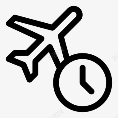 航班延误飞机机场图标图标