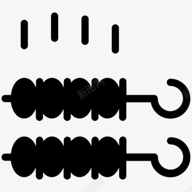 烧烤食物酷标图标图标