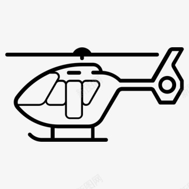 直升机空中桨叶图标图标