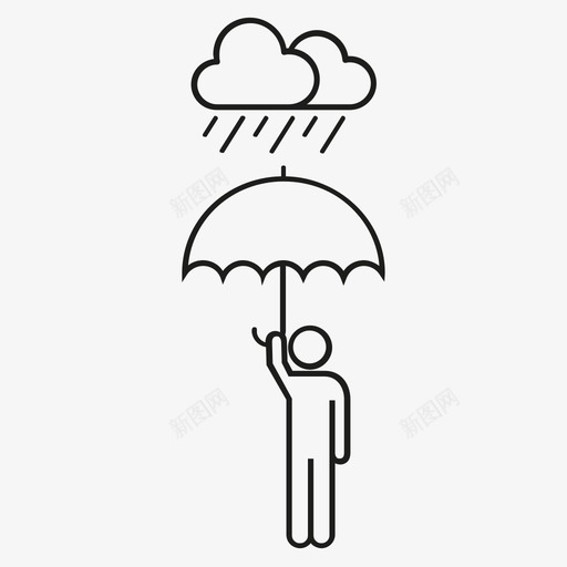 雨伞寻找乐趣图标svg_新图网 https://ixintu.com 乐趣 人 天气 寻找 水 雨伞 风暴