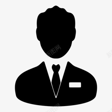 经理领带男头像图标图标