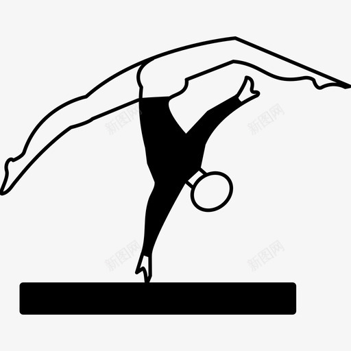 平衡木运动紧身衣图标svg_新图网 https://ixintu.com 专注 优美 体操 体育 平衡木 紧身衣 舞蹈 艺术体操 运动 运动员