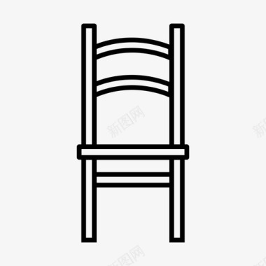 木制椅子椅子座位图标图标