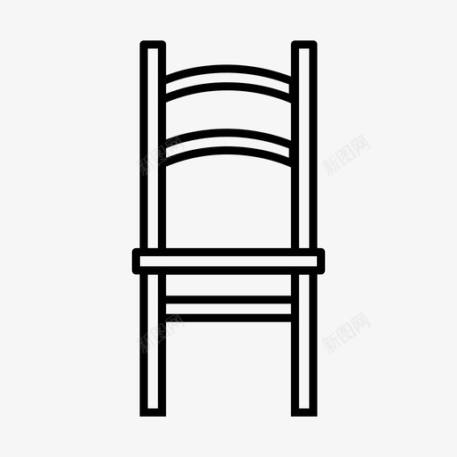 木制椅子椅子座位图标svg_新图网 https://ixintu.com 室内设计家具 家具 座位 木制椅子 梯子靠背 椅子 横档 靠背 餐厅