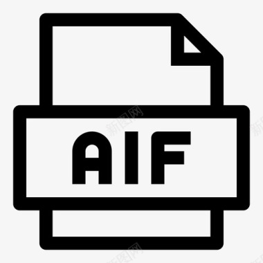 aif文件音频交换文件格式视觉图标图标