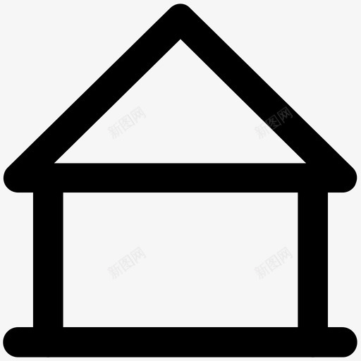 小屋建筑和家具加粗线条图标svg_新图网 https://ixintu.com 小屋 建筑和家具加粗线条图标
