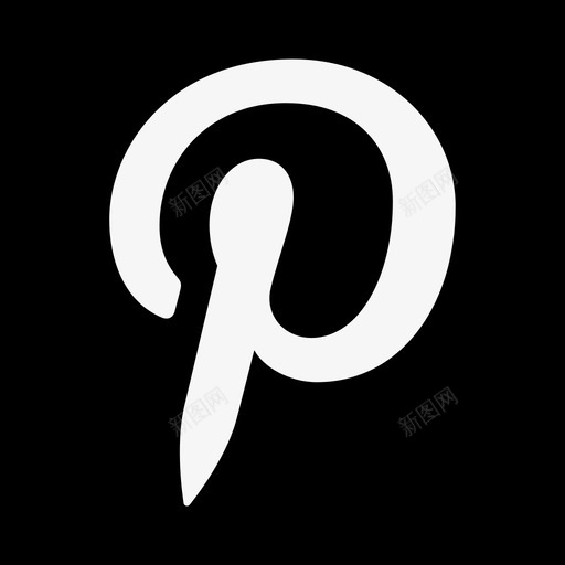 Pinterest字母标志方形基本款图标svg_新图网 https://ixintu.com Pinterest字母标志方形 基本款