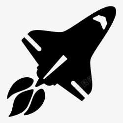 乘坐飞船航天飞机起飞宇宙飞船图标高清图片