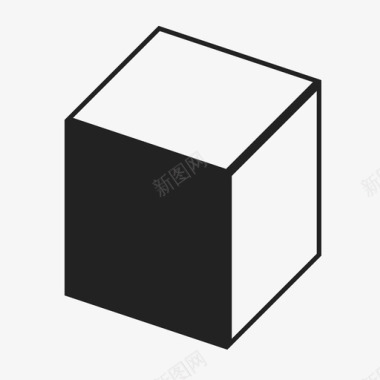 立方体多边形数学图标图标