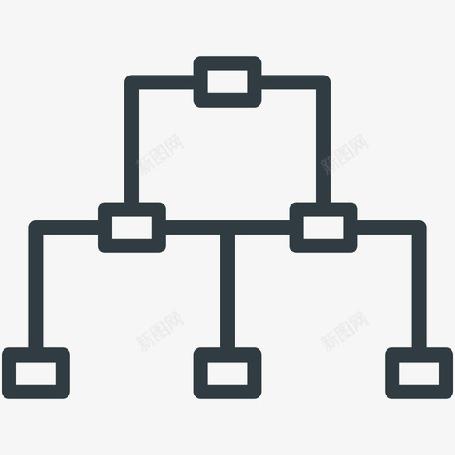 层次结构搜索引擎优化和网络营销线图标svg_新图网 https://ixintu.com 层次结构 搜索引擎优化和网络营销矢量线图标