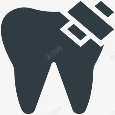 牙科辅助医疗健康冷标图标图标