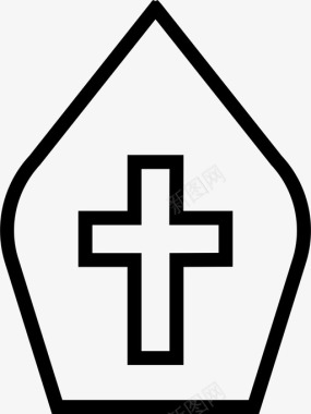 教皇礼服宗教祈祷图标图标