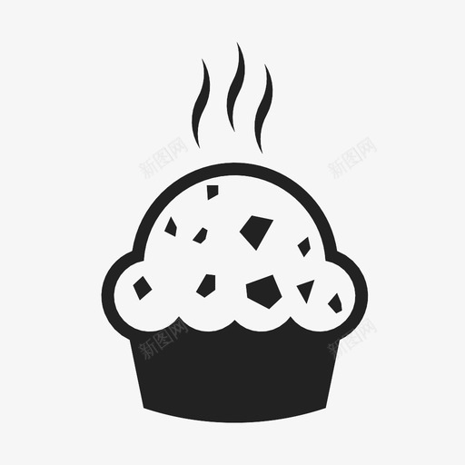 松饼顶部甜味图标svg_新图网 https://ixintu.com 松饼 气味 烘焙 热的 烹饪 甜味 纸杯蛋糕 美味 顶部 食物