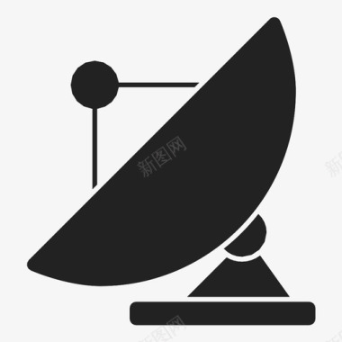 卫星天线通信连接图标图标
