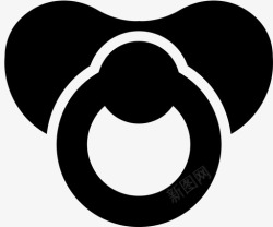 儿童假人奶嘴婴儿平静图标高清图片