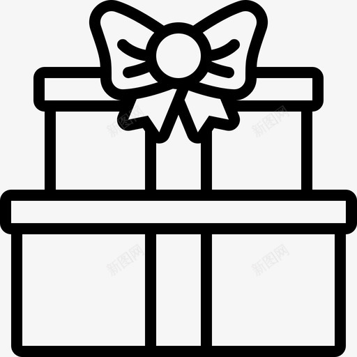 礼物惊喜丝带图标svg_新图网 https://ixintu.com 丝带 圣诞节 圣诞节线图标 惊喜 打开 生日 盒子 礼物