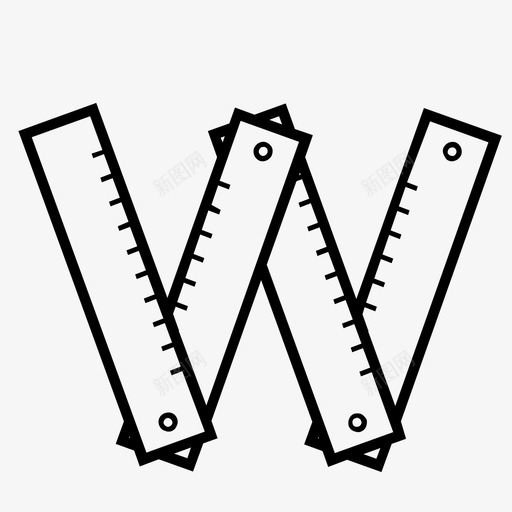 仪表字母w图标svg_新图网 https://ixintu.com 仪表字母w