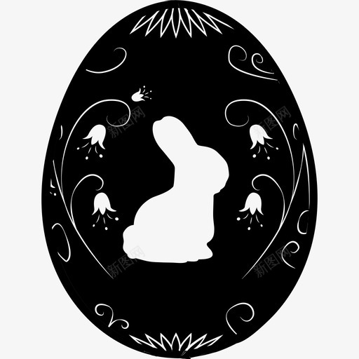 复活节彩蛋和一只白兔食物复活节彩蛋图标svg_新图网 https://ixintu.com 复活节彩蛋 复活节彩蛋和一只白兔 食物