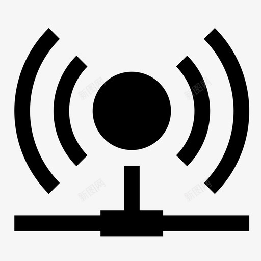 网络传输共享图标svg_新图网 https://ixintu.com antenna connect dish hub link live wireless 传输 共享 网络 调制解调器