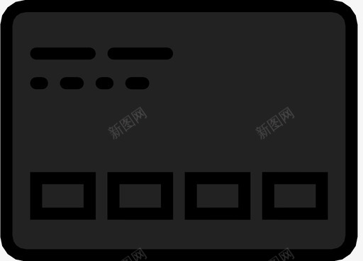 信用卡维萨塑料图标图标