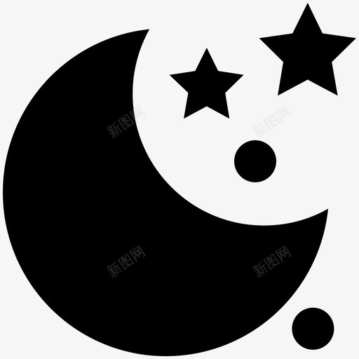 月亮和星星夜晚时间午夜图标svg_新图网 https://ixintu.com 分析 午夜 增强 夜晚时间 房子 数据 月亮和星星 电子商务 科学技术酷矢量图标