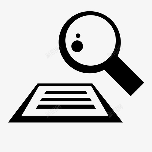 搜索文档放大镜查看图标svg_新图网 https://ixintu.com 帮助 搜索文档 放大镜 查找 查看 检查 调查