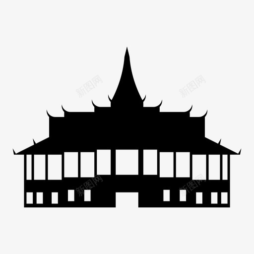 柬埔寨皇宫王位皇室图标svg_新图网 https://ixintu.com 亚洲 亚洲首都 国王 地标 女王 建筑 柬埔寨皇宫 王位 皇室 金边