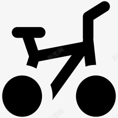 自行车运动大胆的固体图标图标