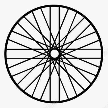 自行车轮辋运动戒指图标图标