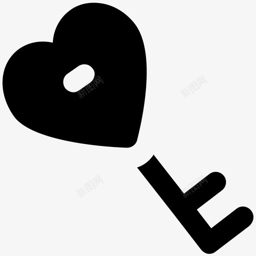 心形键爱情和浪漫大胆的固体图标svg_新图网 https://ixintu.com 心形键 爱情和浪漫大胆的固体图标