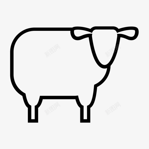 绵羊动物母羊图标svg_新图网 https://ixintu.com 公羊 农场 动物 母羊 绵羊 羊毛 羊群 羔羊