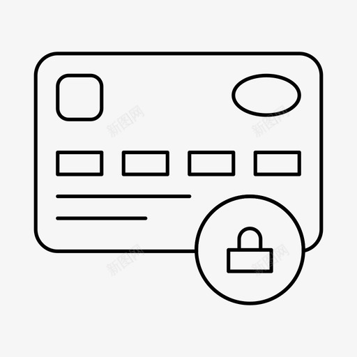锁卡安全支付图标svg_新图网 https://ixintu.com 信用卡 安全 开锁 支付 洞 钥匙 钱 锁 锁卡