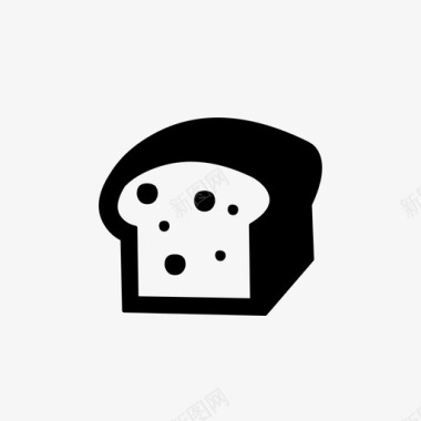 面包黑面包早餐图标图标