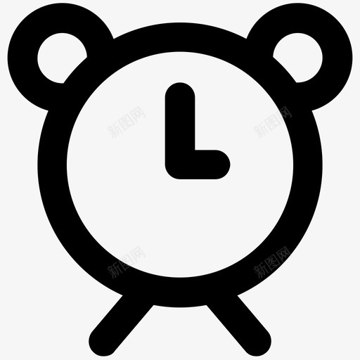 闹钟和开发粗体线图标svg_新图网 https://ixintu.com 设计和开发粗体线图标 闹钟