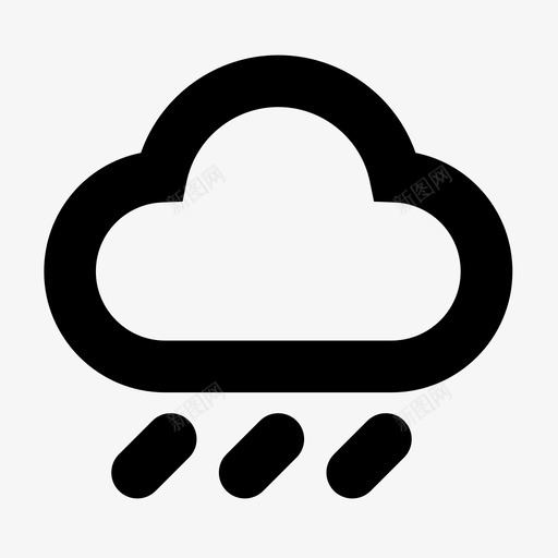 云落下降水图标svg_新图网 https://ixintu.com 云 冬天 小雨 暴风雨 落下 降水 雨