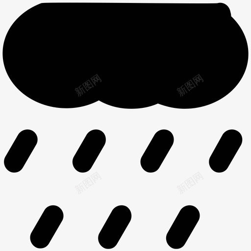 雨天气大胆的固体图标svg_新图网 https://ixintu.com 天气大胆的固体图标 雨