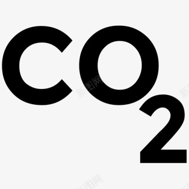 二氧化碳配方工业粗体线图标图标