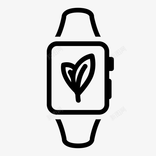 绿色手表素食主义者可持续发展图标svg_新图网 https://ixintu.com 健康 可持续发展 地球 快乐 有机 环保 素食主义者 绿色手表 设备