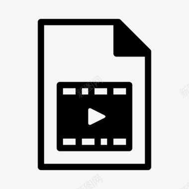 视频文件文档编辑图标图标