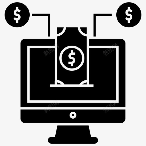 金融住房保证金图标svg_新图网 https://ixintu.com 交易 企业 住房 保证金 债券 收入 概念 美元 计算机 财务收入 金融