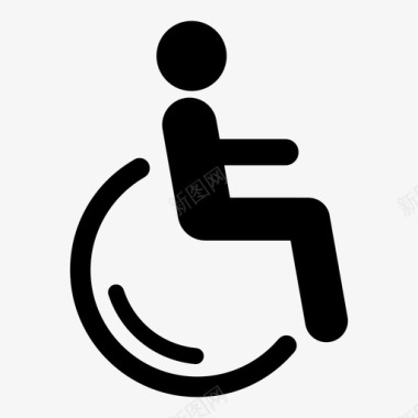 轮椅视力患者图标图标