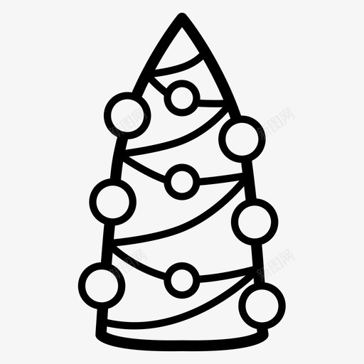 圣诞树装饰品新年图标svg_新图网 https://ixintu.com 假日 圣诞树 圣诞节 新年 灯 灯泡 装饰 装饰品