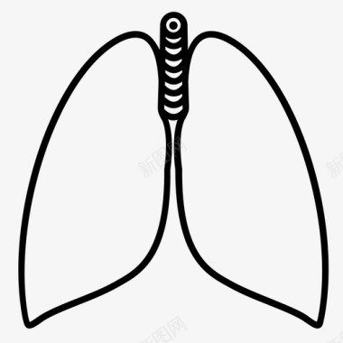 肺呼吸癌症图标图标