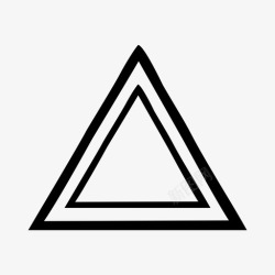 金字塔视频三角形向上视频形状图标高清图片